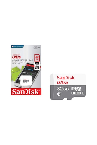 Sandisk Ultra SDSQUNR-032G-GN3MN 32 GB Micro SDHC UHS-I Class 10 Hafıza Kartı