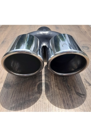 90 LIK ÇİFTLİ KROM ÖNÜ KESİK EŞİT EGZOZ UCU