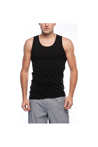 Nbb 708 Erkek Likralı Atlet Siyah