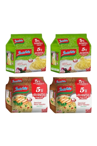 Indomie 5 Li Paket Spesiyal + Sebzeli Hazır Noodle 4 Lü Karma Paket