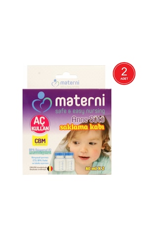 Materni Biberon Süt Saklama Kabı 2 x 80 ML