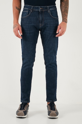 Buratti Pamuklu Slim Fit Yüksek Bel Dar Paça Jeans Erkek Kot Pantolon 3300C41Tokyo Lacivert