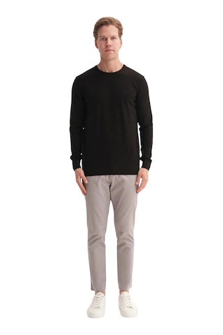 Cazador Slim Fit Soft Touch Basic Bisiklet Yaka Kazak-33155 Siyah
