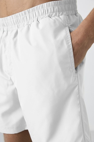 Tommylife Beyaz Hızlı Kuruyan Standart Fit Erkek Deniz Şortu - 81237