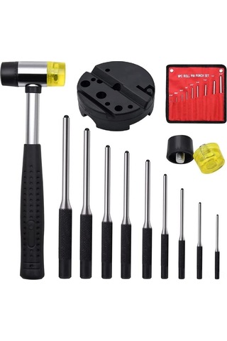 Moveevo 13 Parça Metal Çivi Çeki Seti - Tamir Ve Çözme Aleti, Çivi Vurucu Takımı, Çalışma Tezgahı İle Profesyonel Kullanıma Uygun