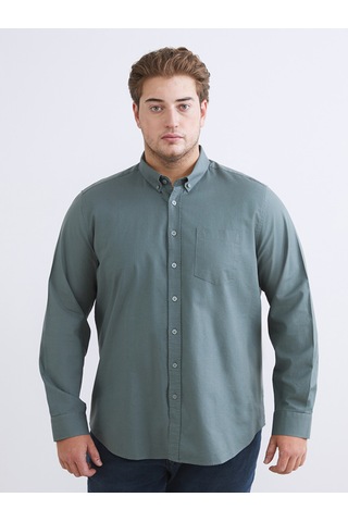 Lcwaıkıkı Classic Yeşil Regular Fit Uzun Kollu Oxford Erkek Gömlek