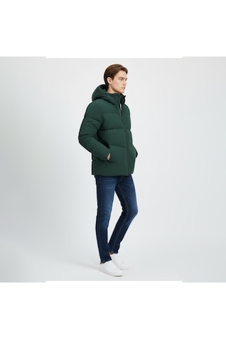 Jack&jones Global Puffer Erkek Yeşil Mont Yeşil