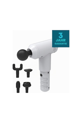 Homedics Mini Masaj Tabancası Masaj Tabancası Taşınabilir Fizyoterapi Masaj Aleti, Profesyonel Physio Derin Masaj Aleti, Fasya Masaj Aleti, 5 Masaj Başlığı, Kablosuz, Şarj Edilebilir - Beyaz