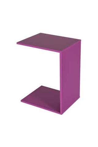 Çok Amaçlı Tekerlekli C Koltuk Sehpası-mor 35x62x45 Cm Gxyxd Pembe