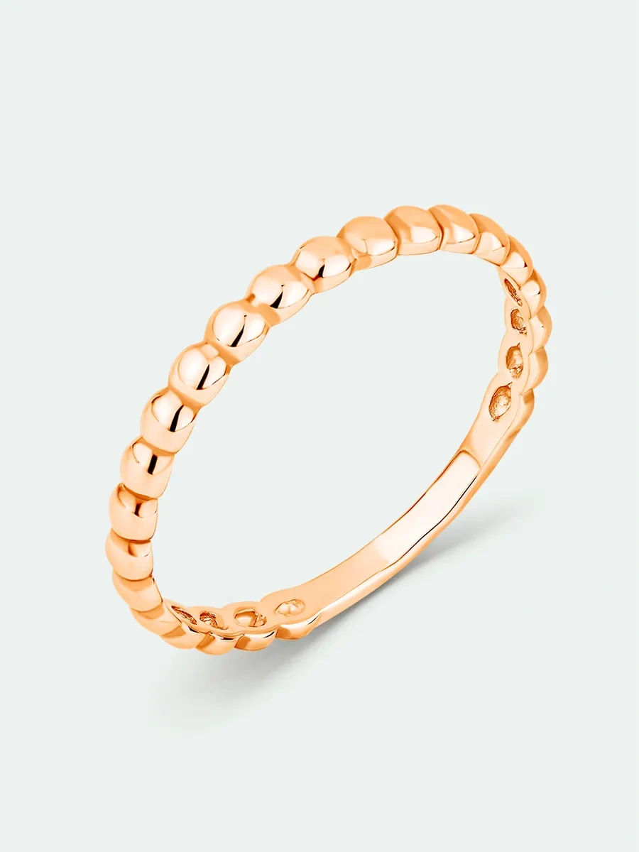 Torgovyj Dom Uvelir Holding 925 Ayar Altın Kaplama İnce Toplu Gümüş Yüzük 400343330 Altın