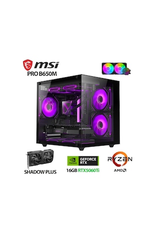 Xaser FORCE X10 R7 7800X3D 32 GB 1 TB M.2 Nvme SSD 16 GB RTX5060 Tİ Free Dos Masaüstü Oyuncu Bilgisayarı