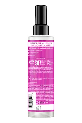 Schwarzkopf Gliss Supreme Length Sıvı Saç Bakım Kremi 200 ML
