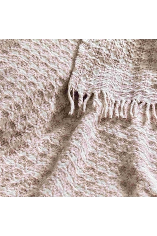 Linens Plumea Throw / Tv Battaniyesi Gül Kurusu Tek Kişilik Gül Kurusu