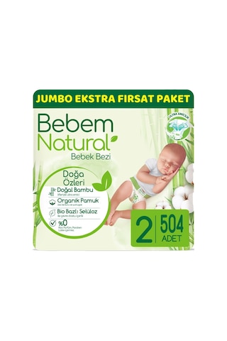 Bebem Natural Bebek Bezi 2 Numara Mini Jumbo Ekstra Fırsat Paket