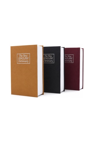 Büyük 180x115x55mm Kitap Modeli Kilitli Kasa - Kumbara Renkli Belirtilmemiş