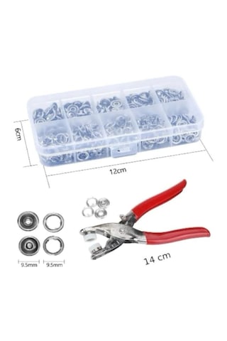 Kutulu Metal Pense 9.5 Mm Metal Çıt Çıt, El Pensesi-saklama Kutus