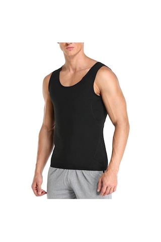 Multiflexpro Erkek Siyah Termal Sauna Tayt Ve Atlet Takım