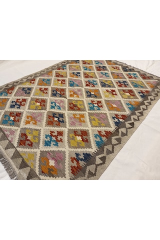 El Dokuma Afgan Kilim Kök Boya Elsanat Eserı İle Harıka Yenı Model Çok Renkli