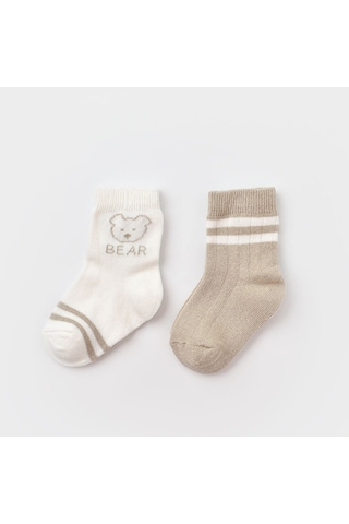 Biorganic Bear 2'li Bebek Çorabı - 68408