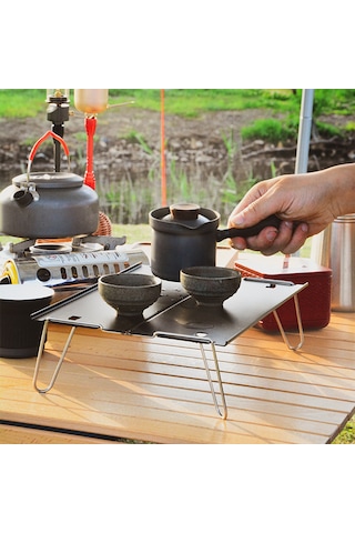 Xindoker Alüminyum Çıktı Masa, Ultra Hafif Portable Piknik Kamp Masası, İç/iç Dış Kullanım, Siyah, Kolay Çıktır Ve Taşınır Siyah