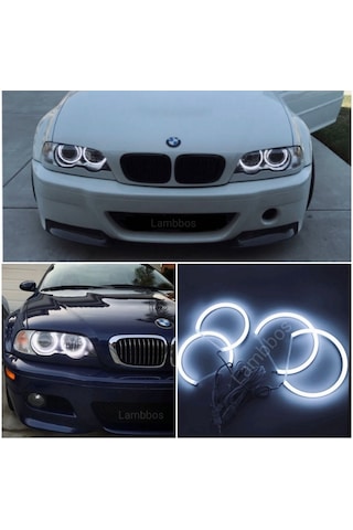 Bmw E46 Led Angel Halka Seti Beyaz Far İçi Halka Takımı Premium Seri 4x131mm