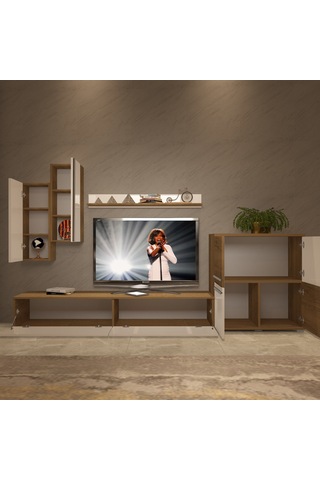 Decoraktiv Eko 6 Mdf Std Tv Ünitesi Tv Sehpası Pera - Beyaz