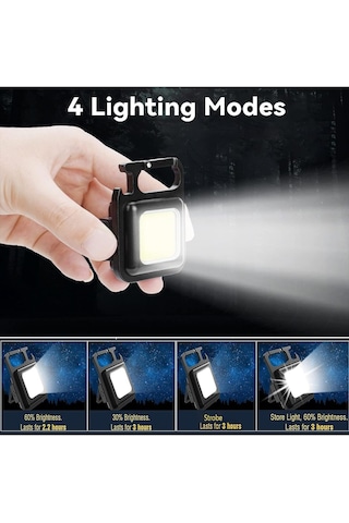 Senalstore Ledli Mini Taşınabilir Usb Şarj Edilebilir 3 Fonksiyonlu Mıknatıslı Parlak Led Işık