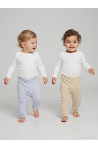 Minidamla Patiksiz Basic 2'li Set 3-12 Ay Tek Alt Bebe - Mavi