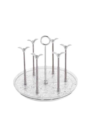 Trendooze Bar Mutfak İçme Standı Beyaz Bardak Kurutma Tezgahı Beyaz