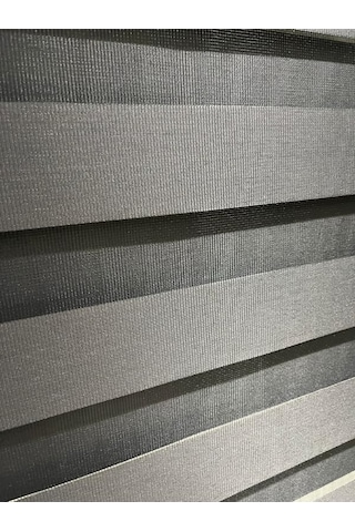 Özel Jaluzi İthal Antrasit Düz Zebra Stor Perde 180x200, 437 Çok Renkli