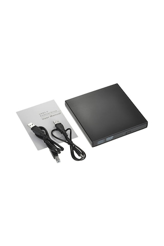 Kangvka Usb 2.0 Dışarıdaki Cd-rw Sürücü - Driyevesiz Dvd/cd Okuyucu Oynatıcı, Siyah, Taşınabilir Bilgisayar Ve Masaüstü İçin