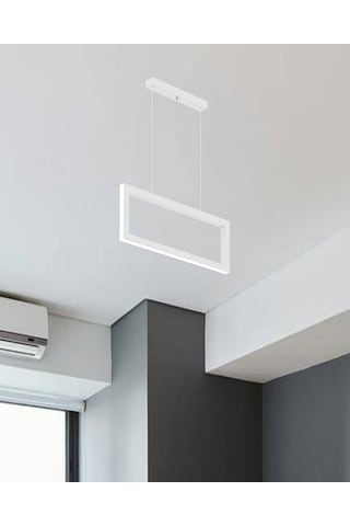 Mesa Beyaz Kasa, Beyaz Işık Modern Sarkıt Led Avize Beyaz