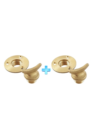 2'li Sarı Pirinç Miçoz. 3/8"-10mm. Su Gider Miçoz Komple