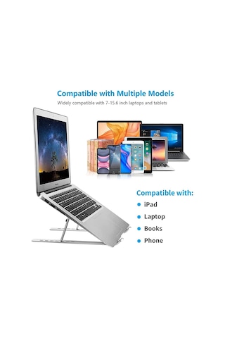 Alfalink Al-10 Alüminyum Apple Uyumlu MacBook Kademeli Notebook Stand