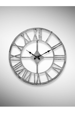 Galaxy Dm30-gk Serisi Roma Rakamlı Metal Duvar Saati Gri 40 Cm Gri