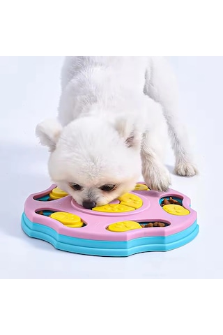 Tineke Orbit Köpek Oyuncağı Mama Bulmaca Yavaş Besleyici Köpek Gıda Dağıtıcı Yavaş Yeme Pembe