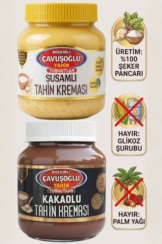 Susamlı Tahin Kreması 330g + Kakaolu Tahin Kreması 330g 16177737