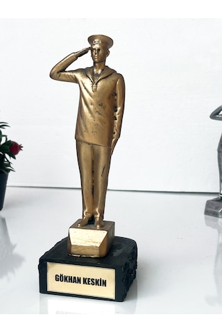 Kişiye Özel Asker Figürü Biblo Hatıra Masa Üstü Dekoratif Heykel