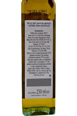 Monini Beyaz Trüf Aromalı Sızma Zeytinyağı 250 ML