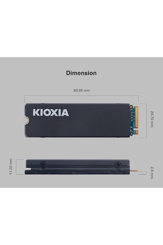 Kioxia Exceria Heatsink LSC11K2T04G8 2 TB M.2 NVMe SSD