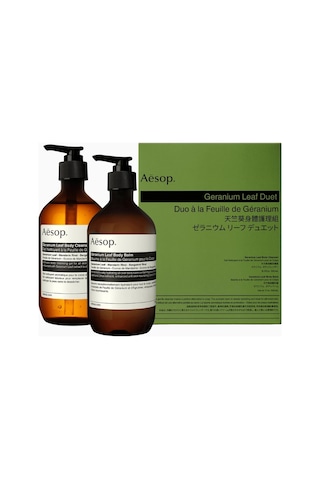 Aesop Geranium Leaf Duet Vücut Temizleme Ve Bakım Seti Duş Jelleri 2 X 500 Ml