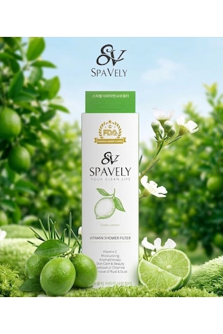 Spavely Duş Filtresi Gül Esanslı - Premium Aromaterapik Klor Ve Kireç Karşıtı, Kokulu, C Vitaminli 200 Ml Limon