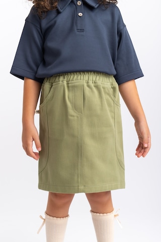 Oliventhekid Gabardin Kız Çocuk Etek Yeşil Yeşil