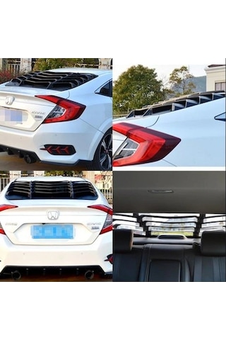 Honda Civic Fc5 Arka Cam Vizörü Mat Siyah