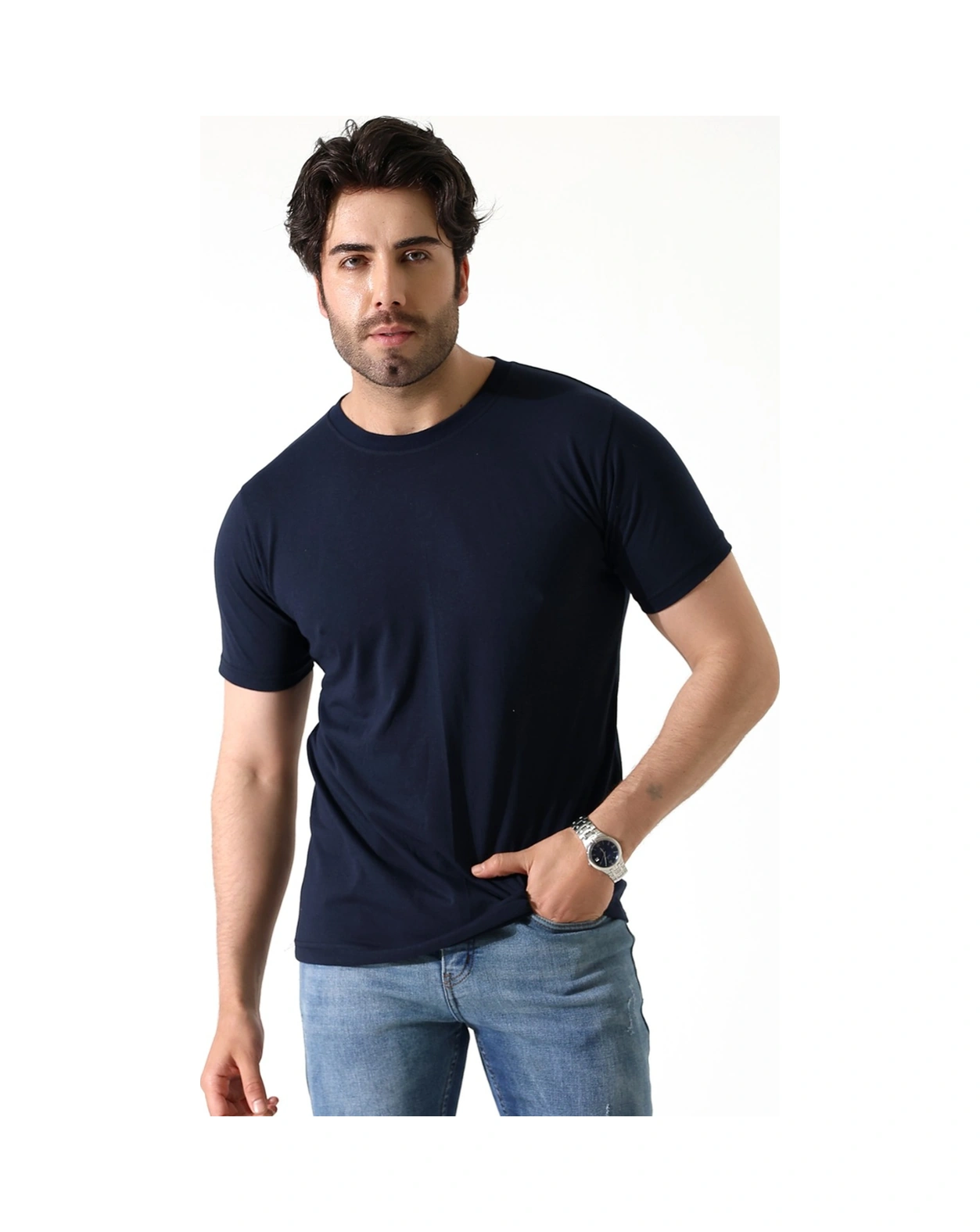 Piano Luce Erkek 5 Li Paket T-shirt Kısa Kollu Bisiklet Yaka Regular Fit Lacivert Lacivert