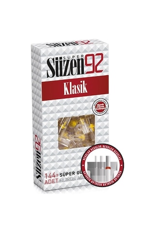 Süzen92 Klasik Sigara Ağızlık Filtresi 1728adet Fırsat 12pk 144