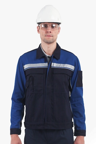 3 Cm Reflektörlü Çok Cepli Mont Lacivert - Saks Mavi