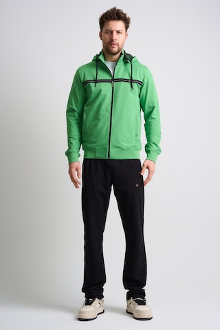 Shooter Sportswear Klasik Antrasit Erkek Eşofman Takımı Çıkartılabilir Kapüşonlu Rahat Kalıp Yeşil