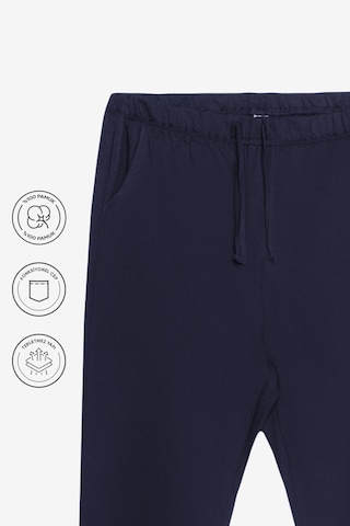 Elemge %100 Pamuk Compact Penye Süprem Kadın Pijama Altı Cepli Regularfit Manşet Paça Esnek Terletmez Laci Lacivert
