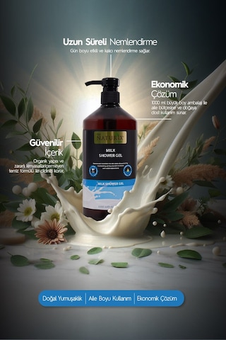 Bergamot Yasemin & Sütlü Duş Jeli 2'li Set Nemlendirici Ve Ferahlatıcı Bakım - 2x1000ml Bergamot - Yasemin